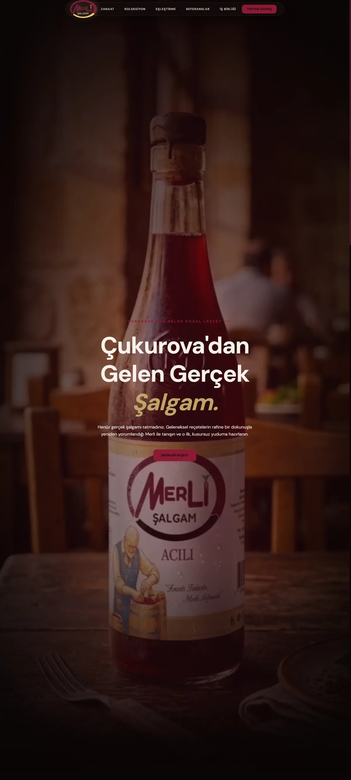 Merli Şalgam canlı web sitesi ekran görüntüsü